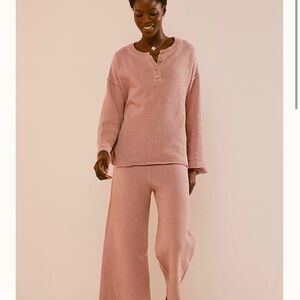Free People Hailee sweater set, Dusty Himalayan, size small